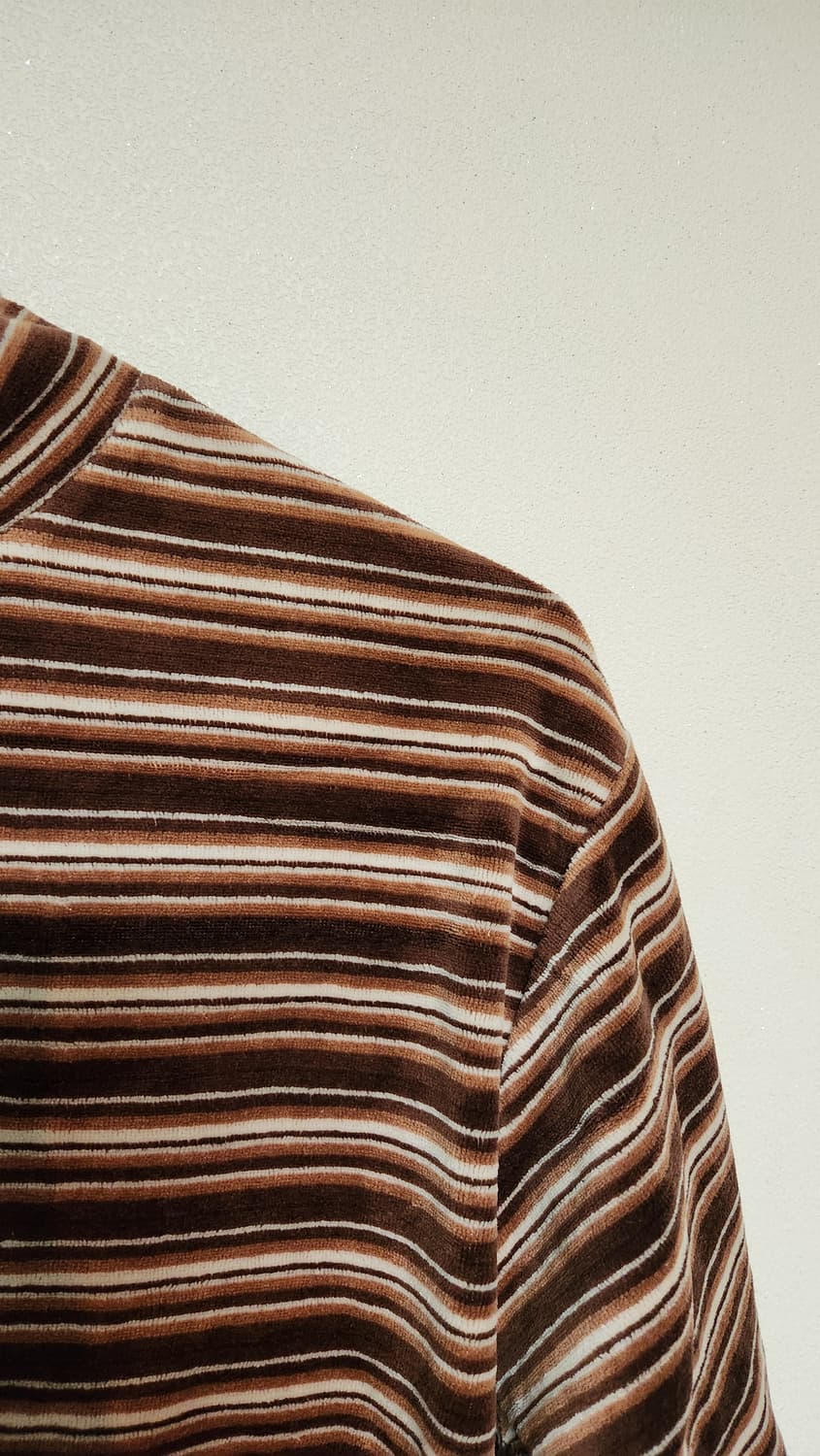 갈색 줄무늬 목폴라 상품이미지3