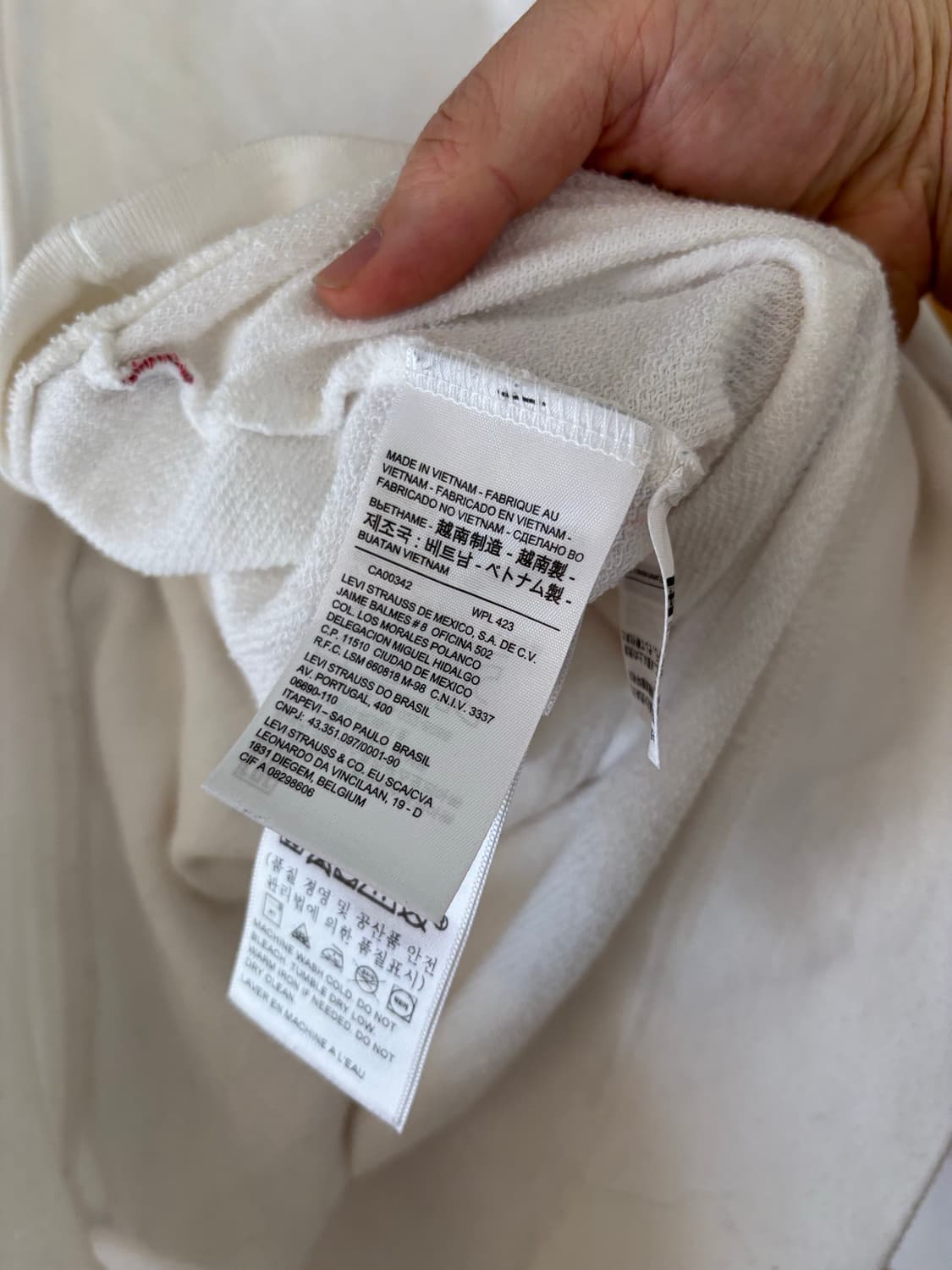 리바이스 화이트 로고 후드티 상품이미지8