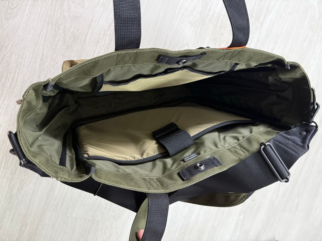 포터 오리지널 투웨이 토트백 L 카키 샌드컬러 새상품 상품이미지7