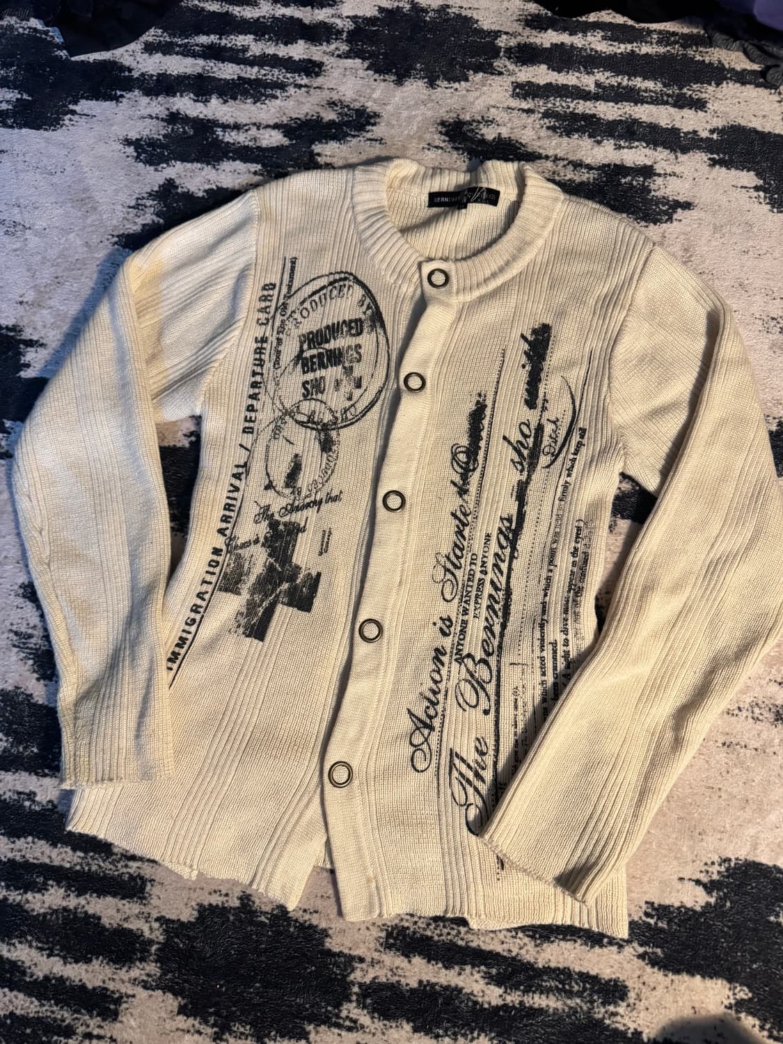 빈티지 펑크 락시크 y2k 니트 가디건  상품이미지3