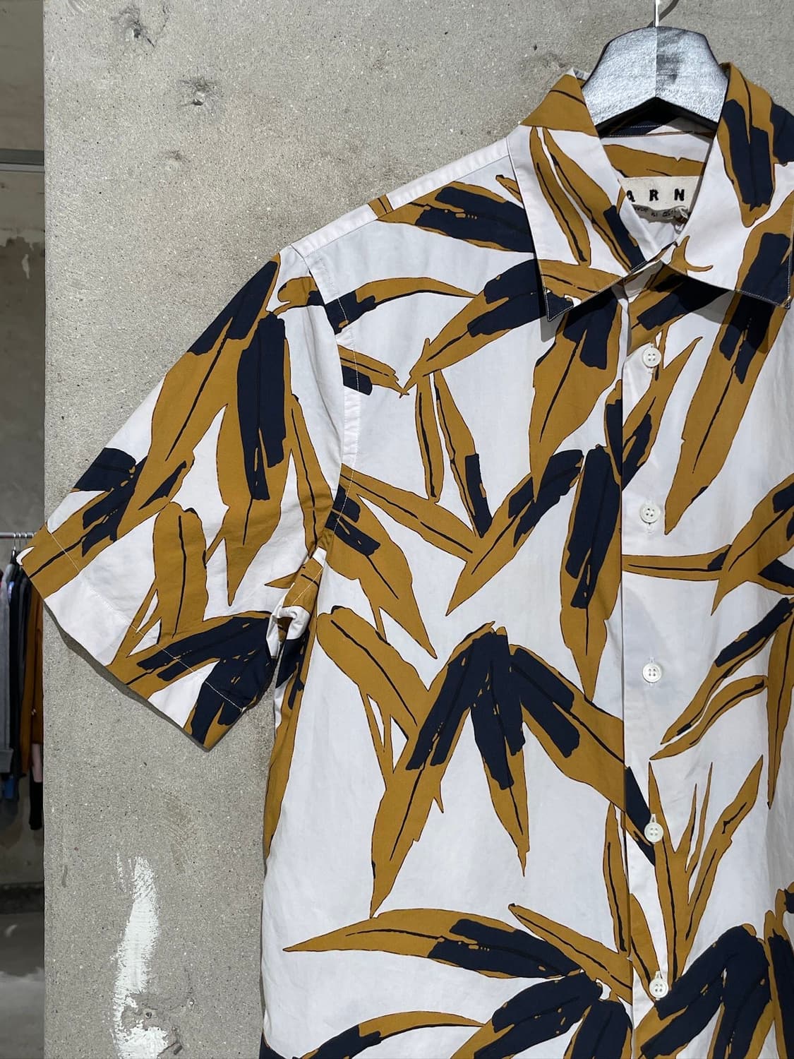 마르니 화이트 리브스 코튼 하프 셔츠 상품이미지2