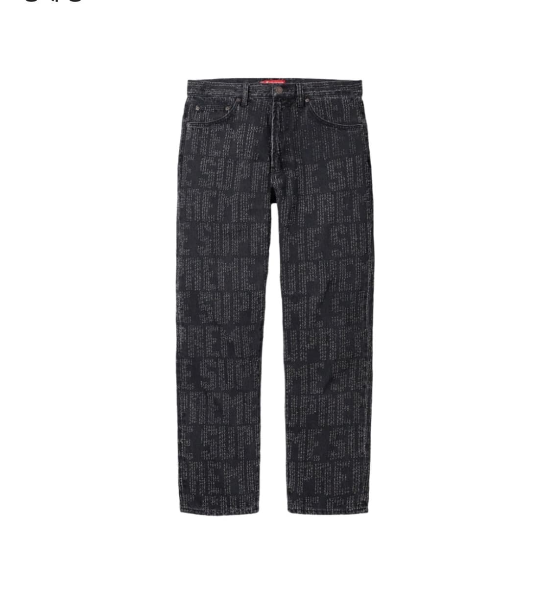 슈프림 니들 펀치 레귤러 진 워시드 블랙 32사이즈 새제품 판매 상품이미지1