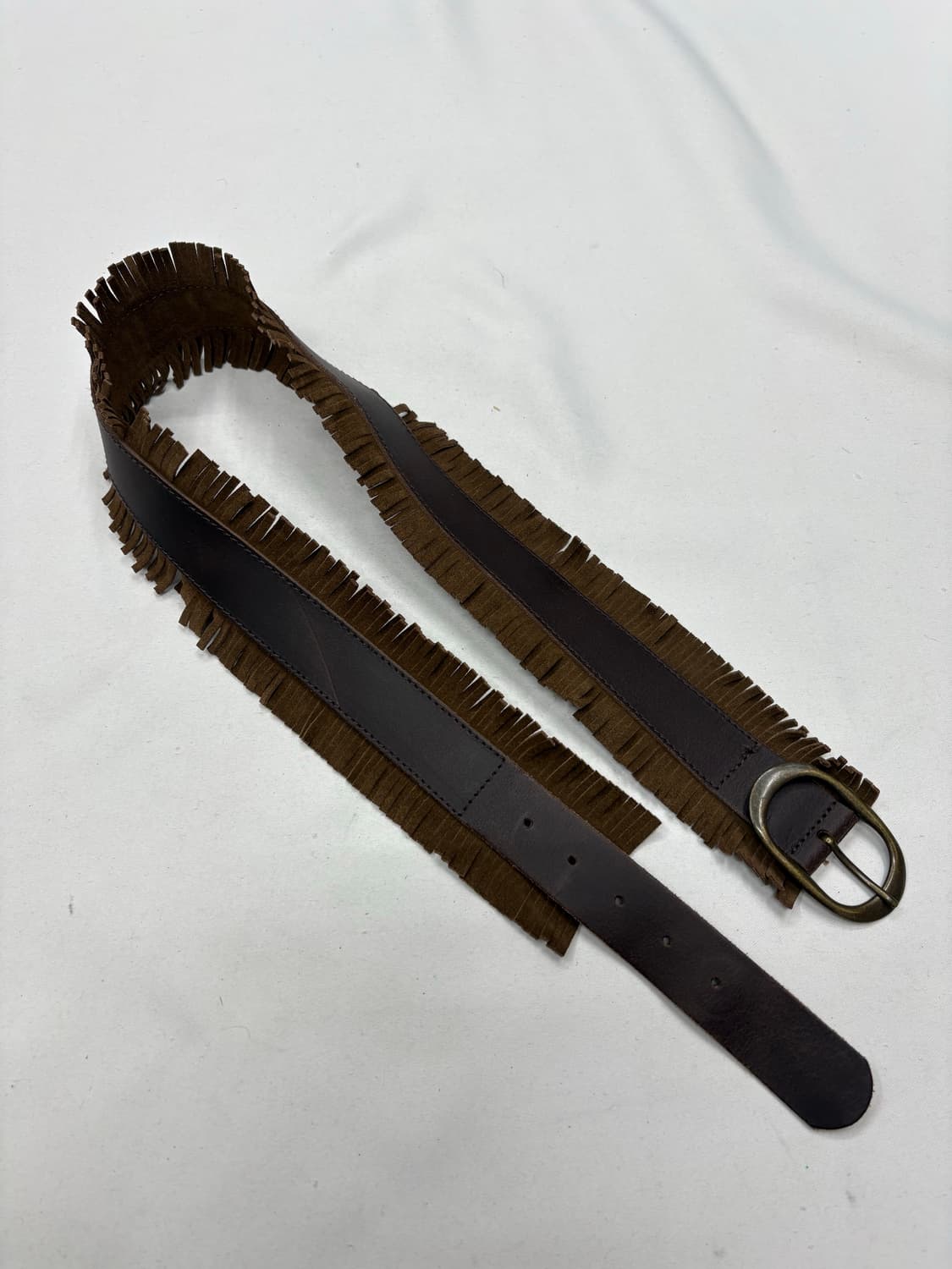  빈티지 웨스턴 컨트리 레더 프린지 벨트 상품이미지3