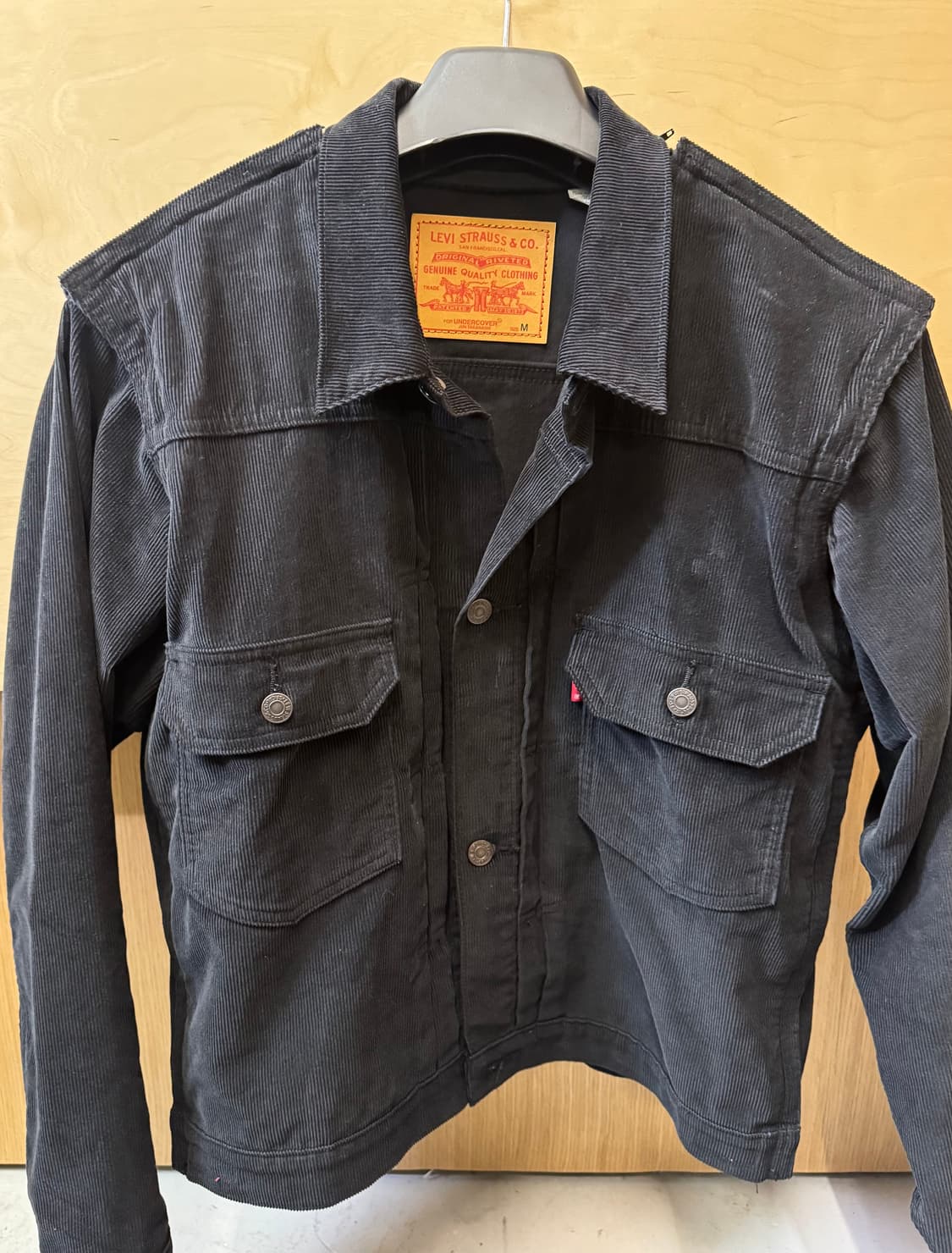 언더커버 리바이스 코듀로이 트러커 자켓 블랙 상품이미지1
