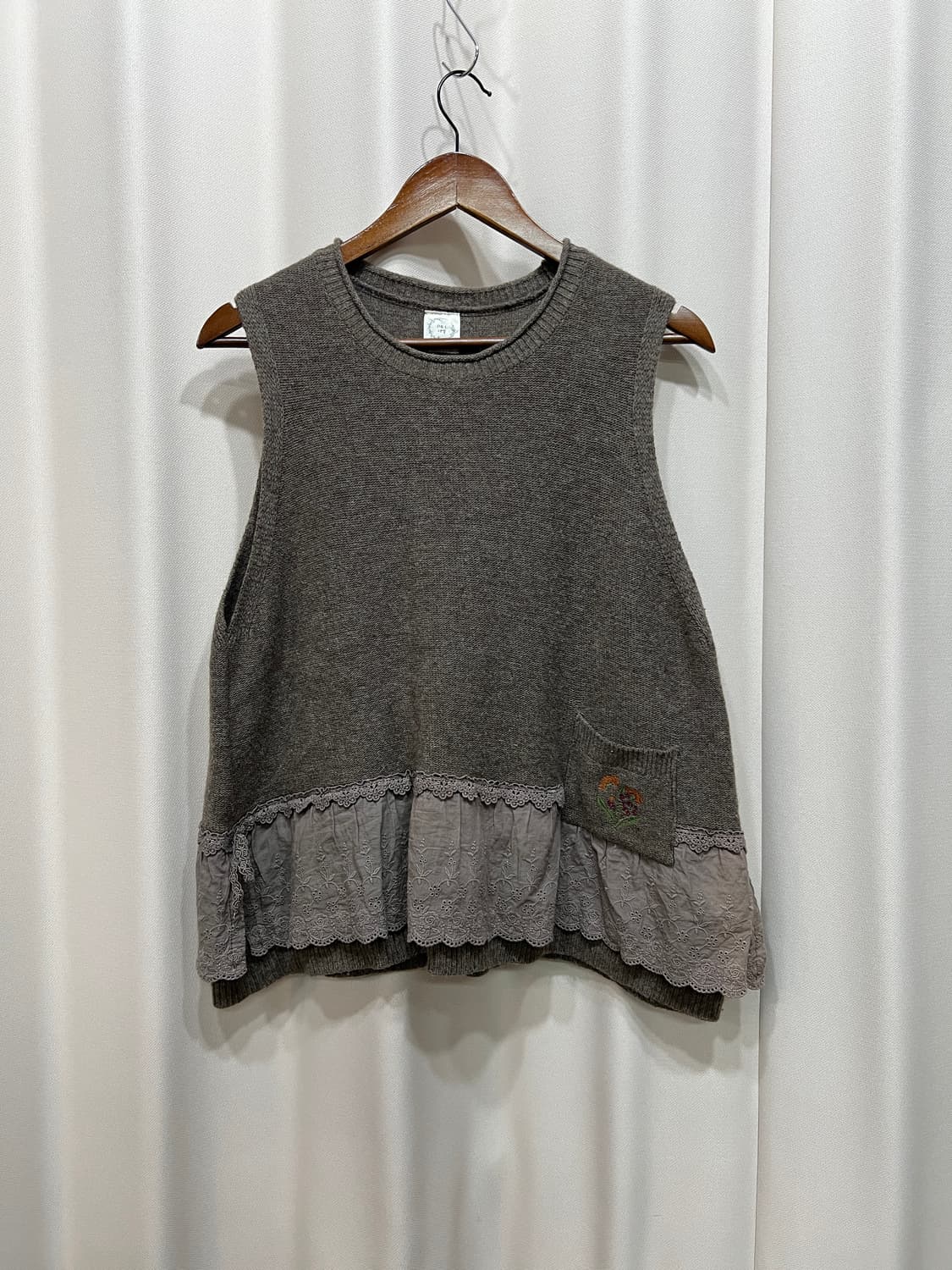 빈티지 레이스 니트 베스트  상품이미지3