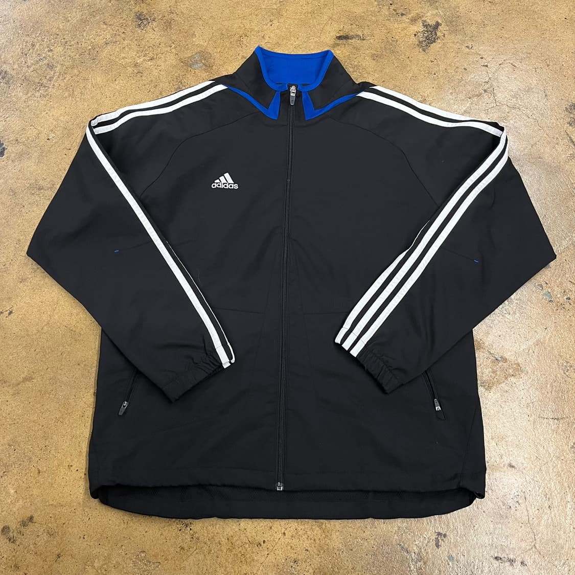 [정품/100] 아디다스 삼선 트랙탑 져지 블랙 블루 b14 상품이미지2