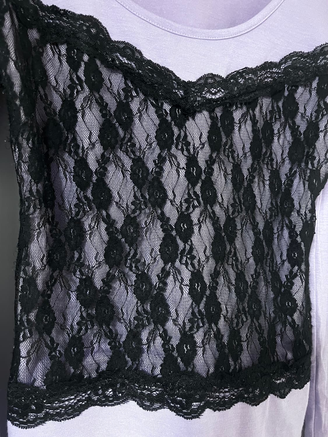 빈티지 고스 고딕 퍼플 레이스 갸루 펑크 립서비스 y2k 공겜여주 롱슬 상품이미지2