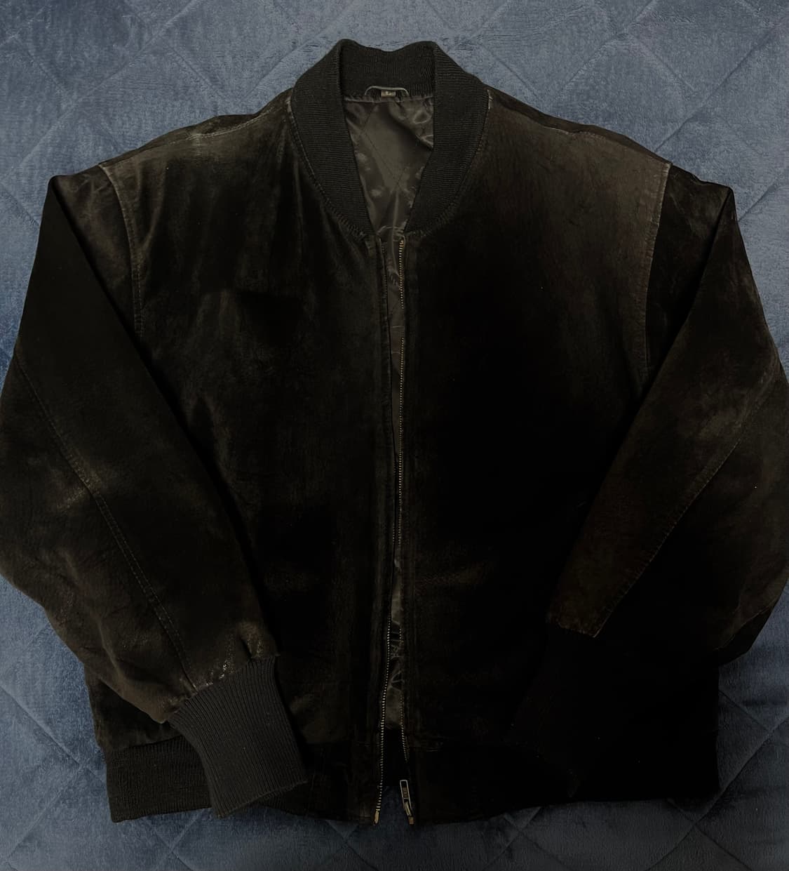 90's Heavy pig-leather suede bomber 상품이미지1