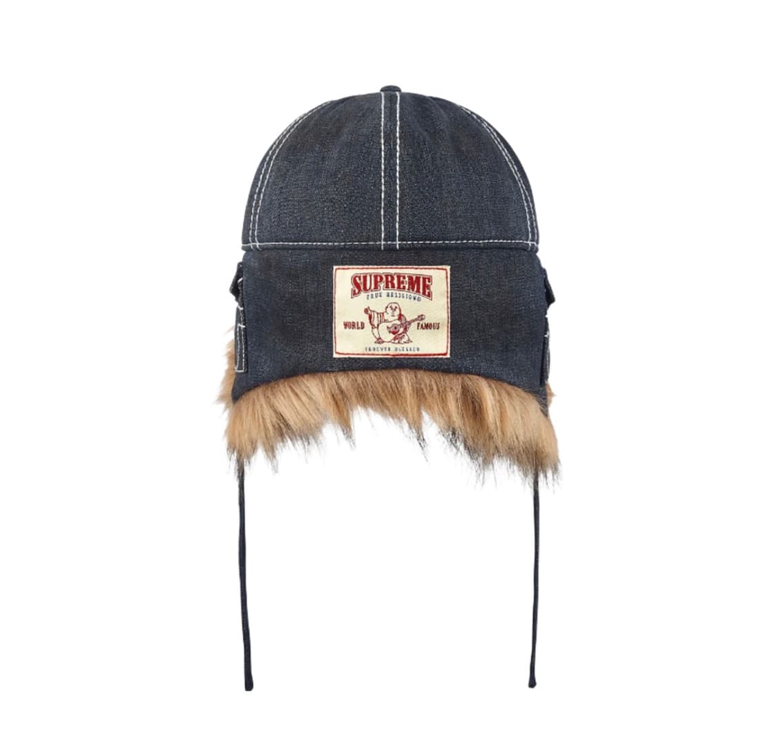 L-XL) 슈프림 트루릴리전 이어플랩 트루퍼햇 더티인디고 상품이미지3