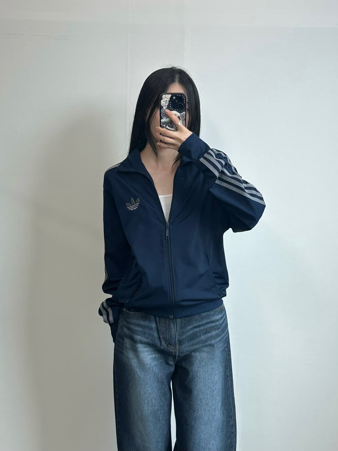 아디다스 파이어버드 네이비 실버 트랙탑 져지 상품이미지1
