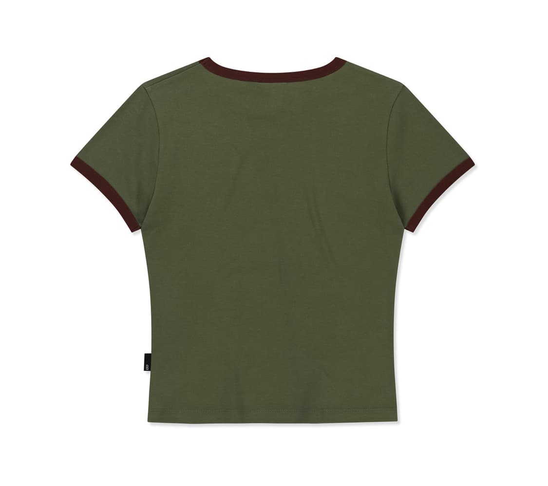 브라운 브레스 W KITTY RINGER TEE - KHAKI 상품이미지2