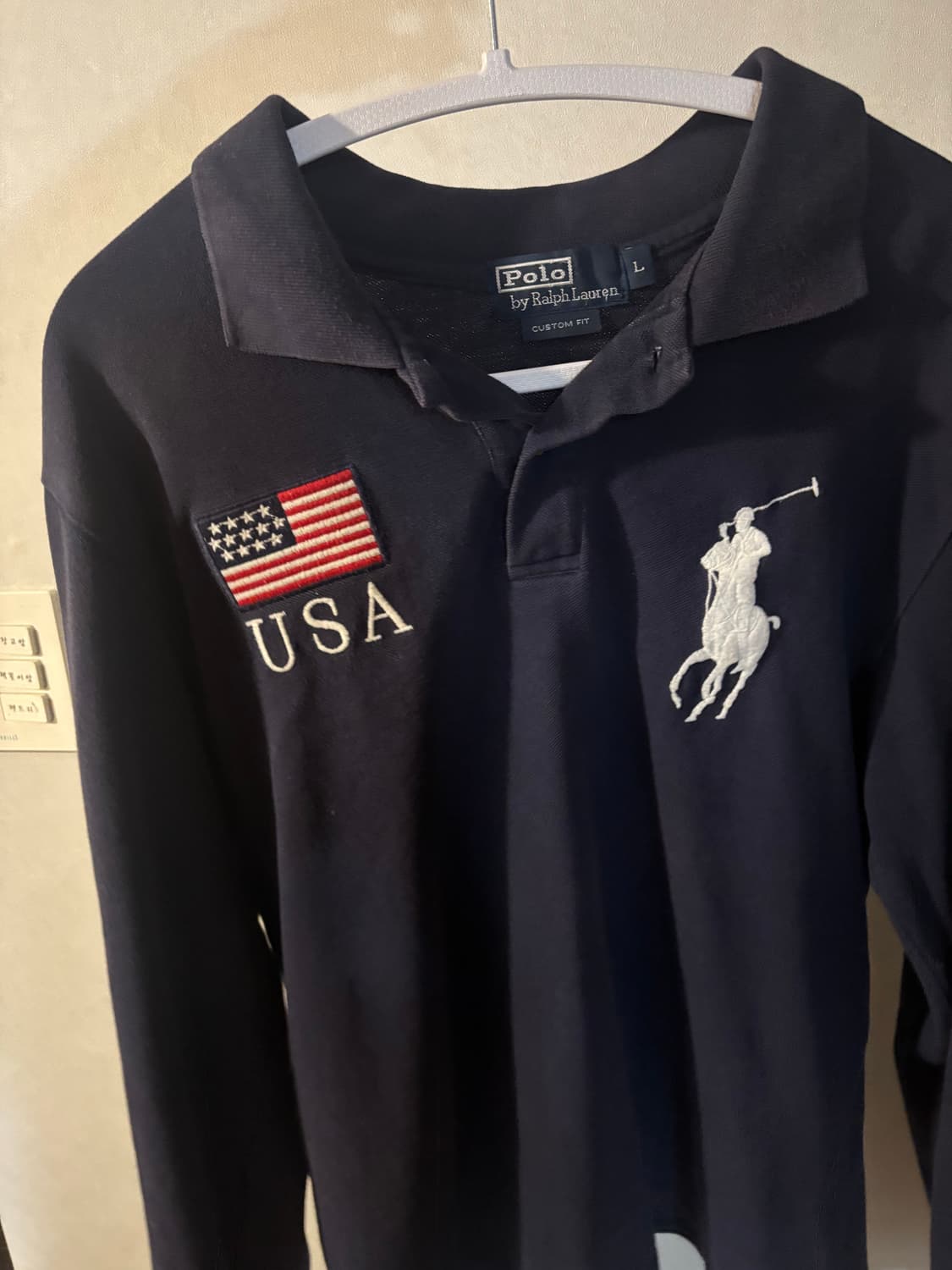 Polo 폴로 랄프로렌 빅포니 성조기 카라넥 커스텀핏 상품이미지1