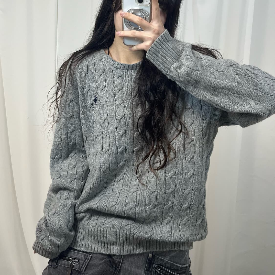Polo Grey Cable Knit  상품이미지2