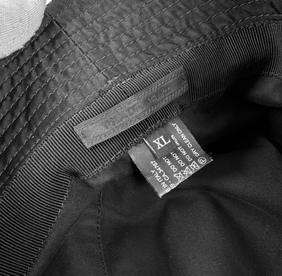 [XL] 프라다 남성 리나일론 삼각로고 버킷햇 벙거지 모자 블랙 상품이미지6