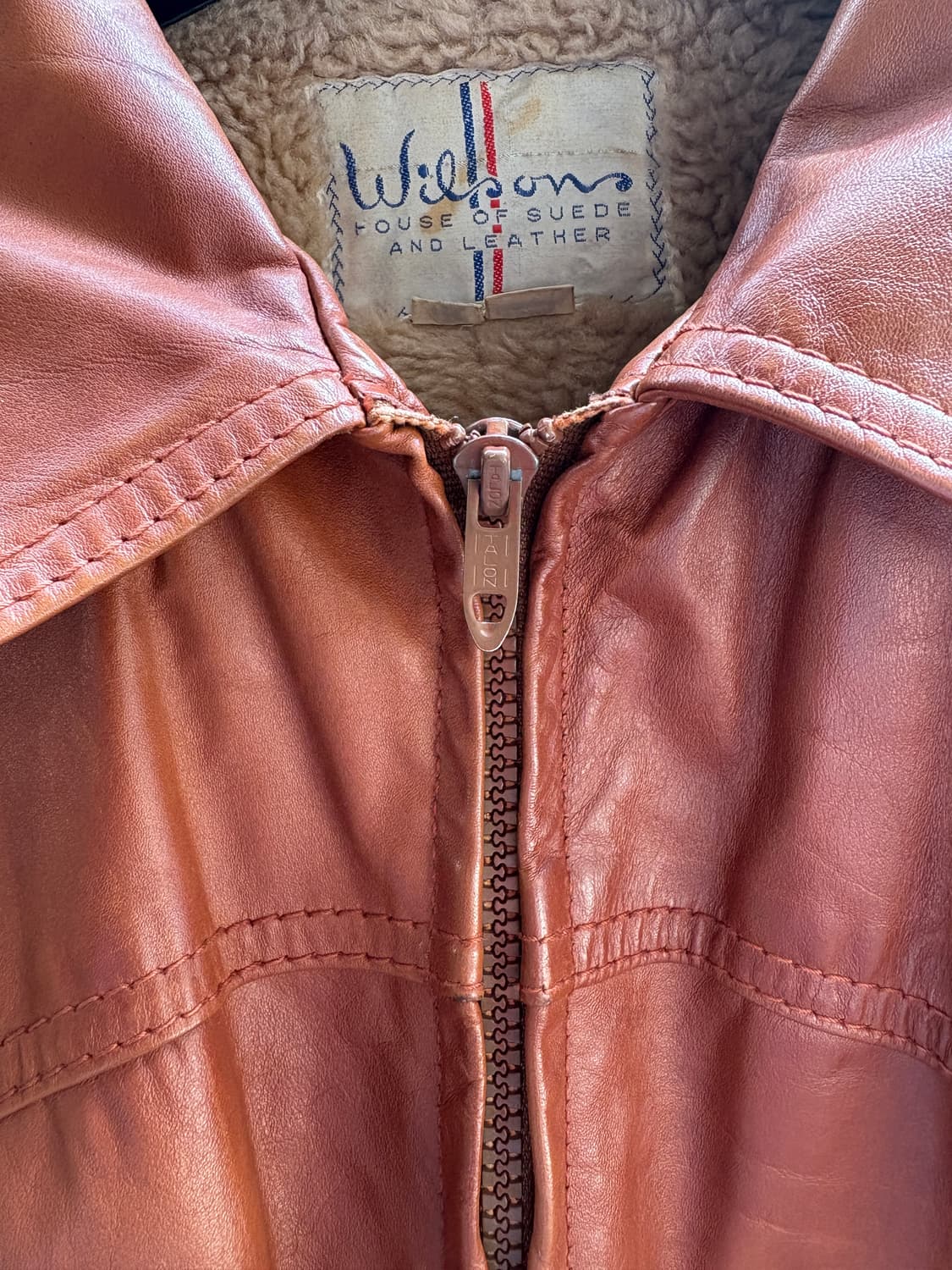 70‘s wilson 웨스턴 레더자켓 made in u.s.a 상품이미지3