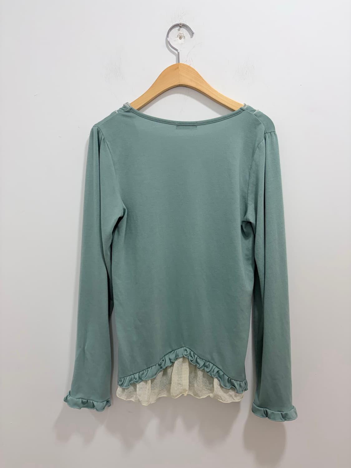 엑시즈팜 민트 크림 프릴 티셔츠 상품이미지8