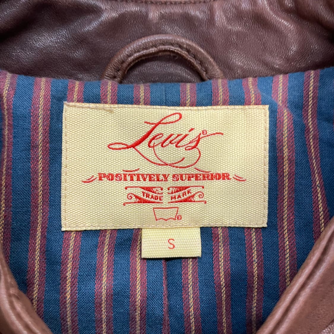 리바이스 우먼스 브라운 가죽 자켓 상품이미지4