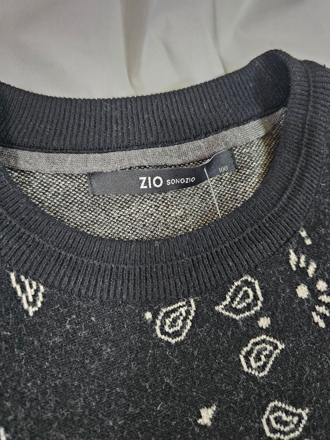 [100] 정가20만) 지오송지오 남성 페이즐리 반다나 니트 상품이미지5