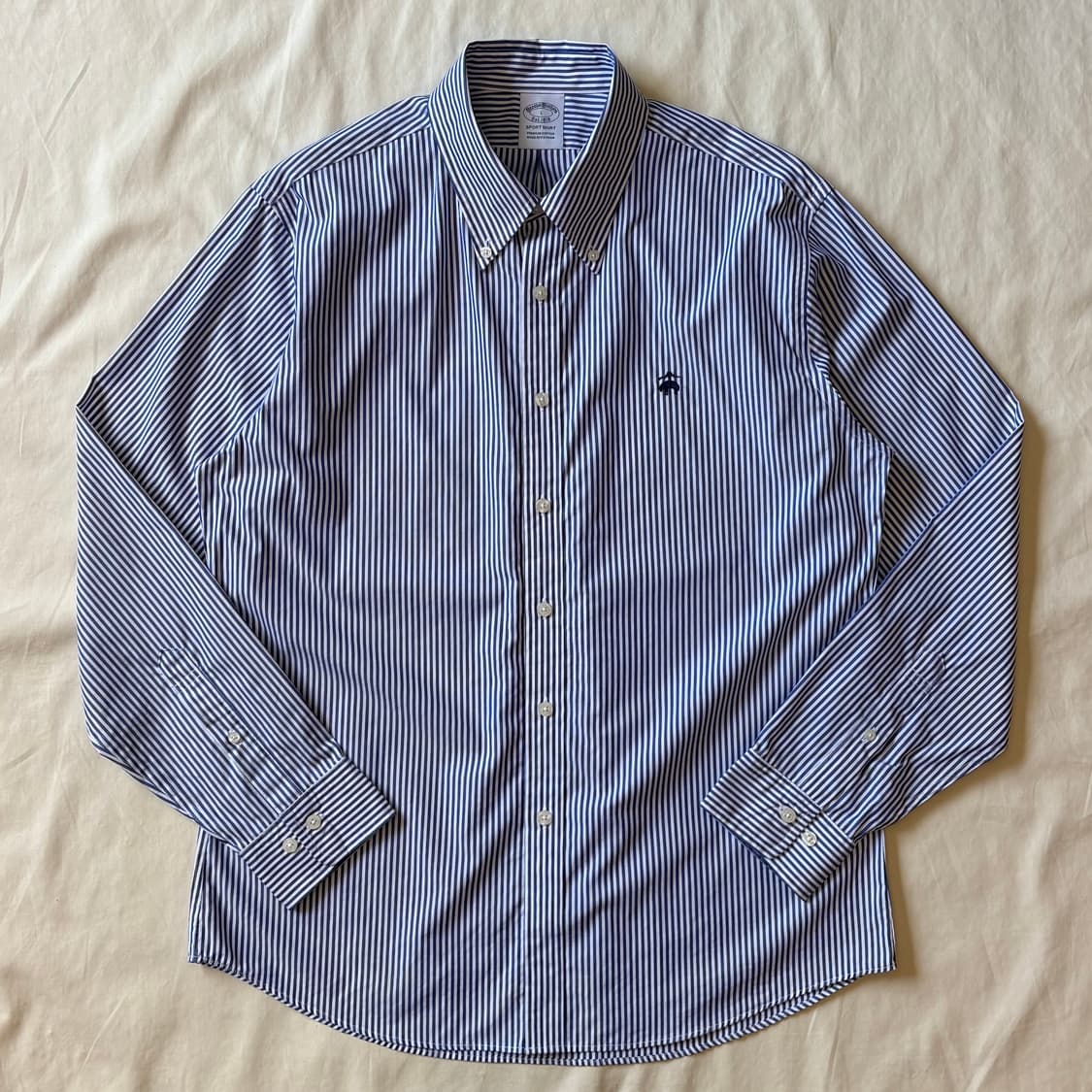 [L/102-105] Brooks Brothers 네이비 스트라이프 셔츠 상품이미지1