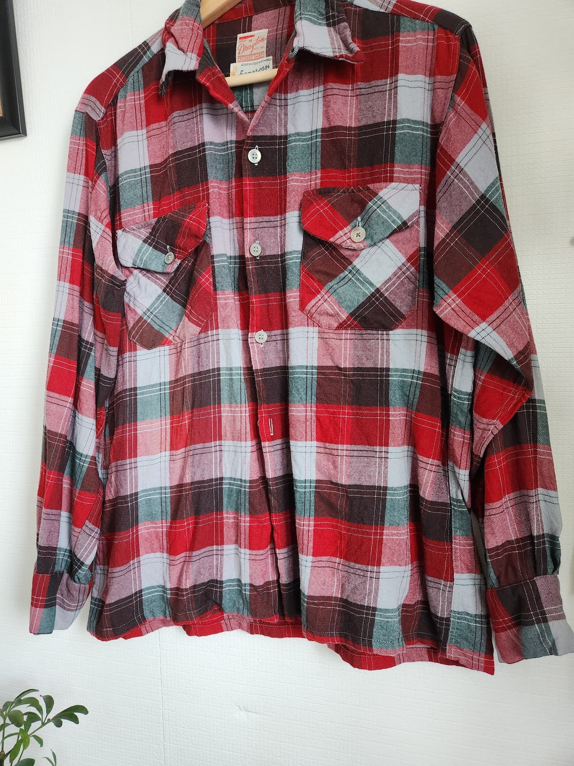 60s 캠프카라 울 셔츠(USAmade) 상품이미지4