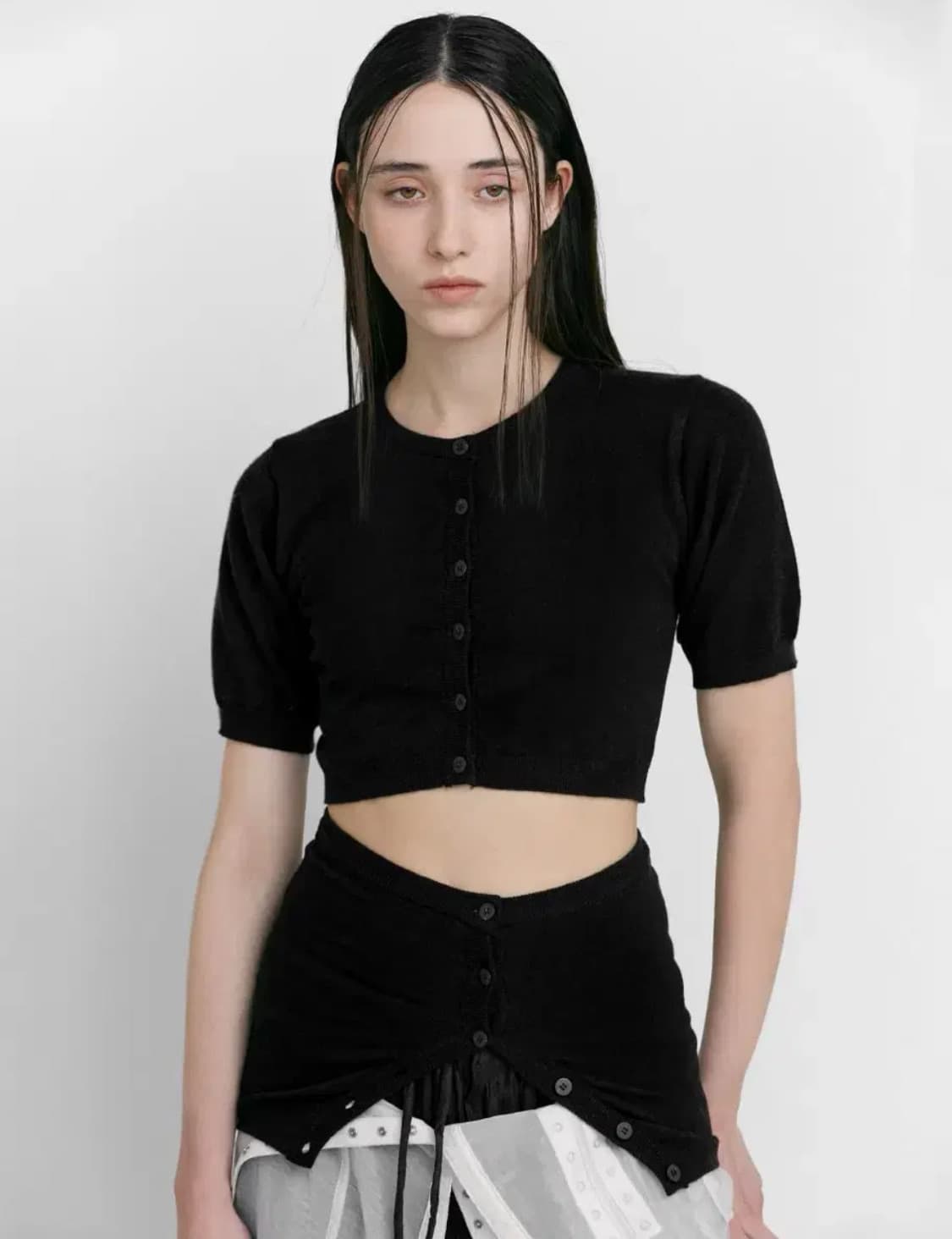 로우타이드 튜브탑 하프 가디건 TUBE TOP HALF CARDIGAN 상품이미지2