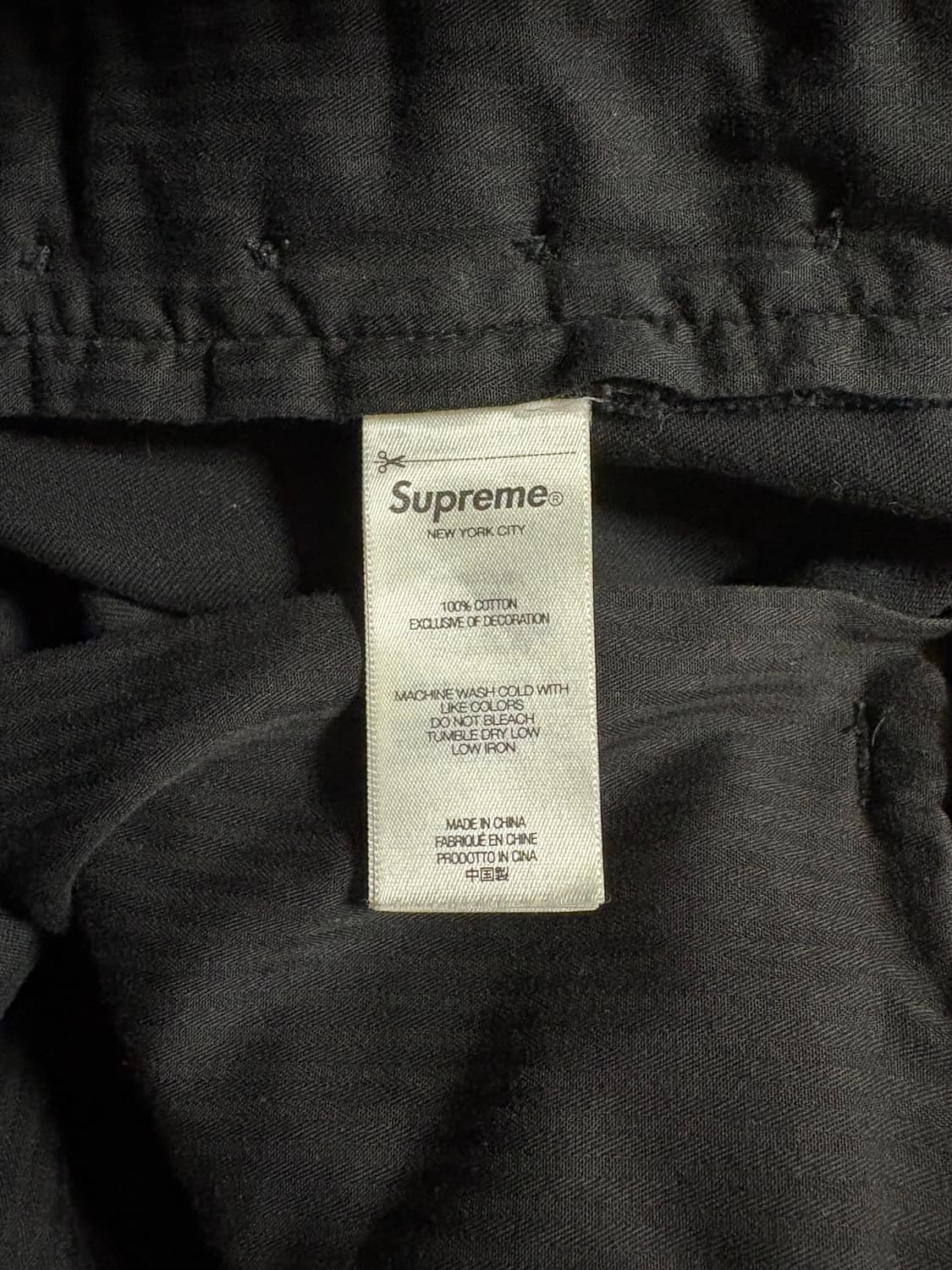 슈프림 24fw 아치로고 치노팬츠 블랙 상품이미지8