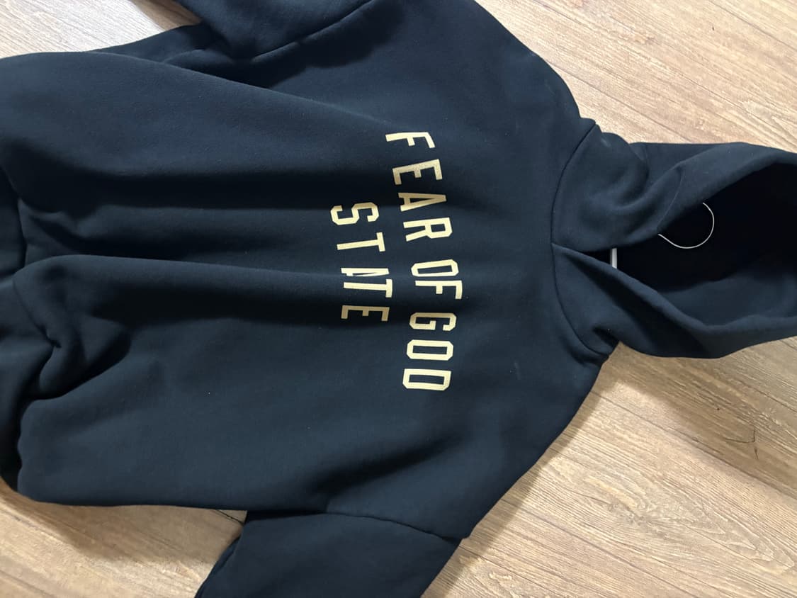 에센셜 플리스 스테이트 후드 블랙 24 FW s사이즈 상품이미지1