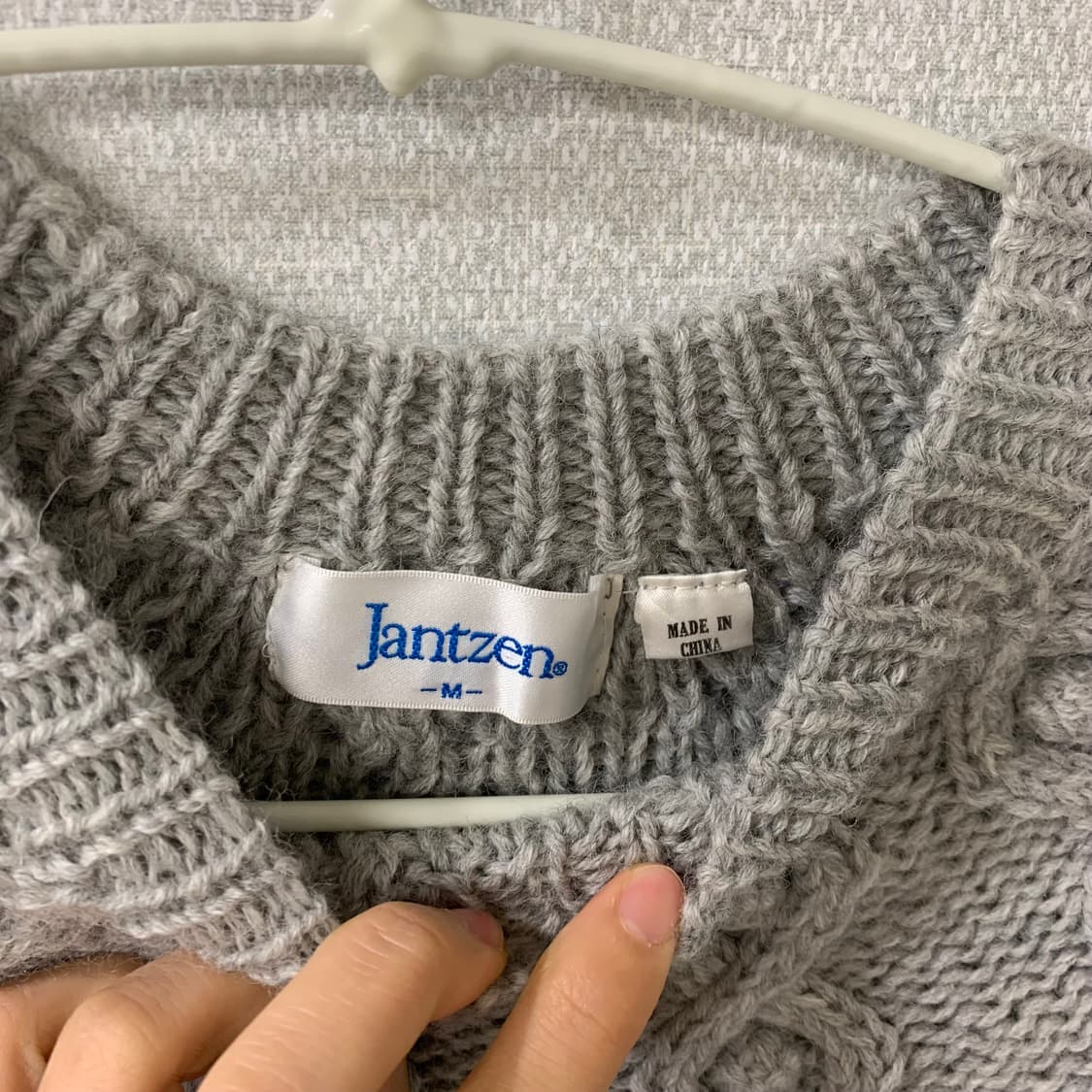 그레이 케이블 니트 상품이미지3