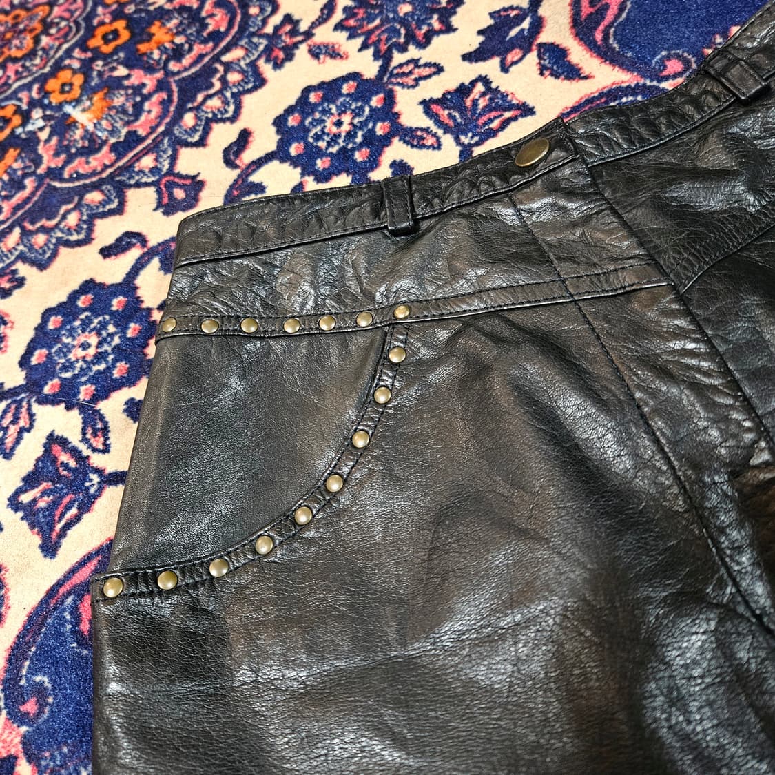 Dorothée Bis 90's 빈티지 빈램스킨 스터드 스커트 상품이미지3