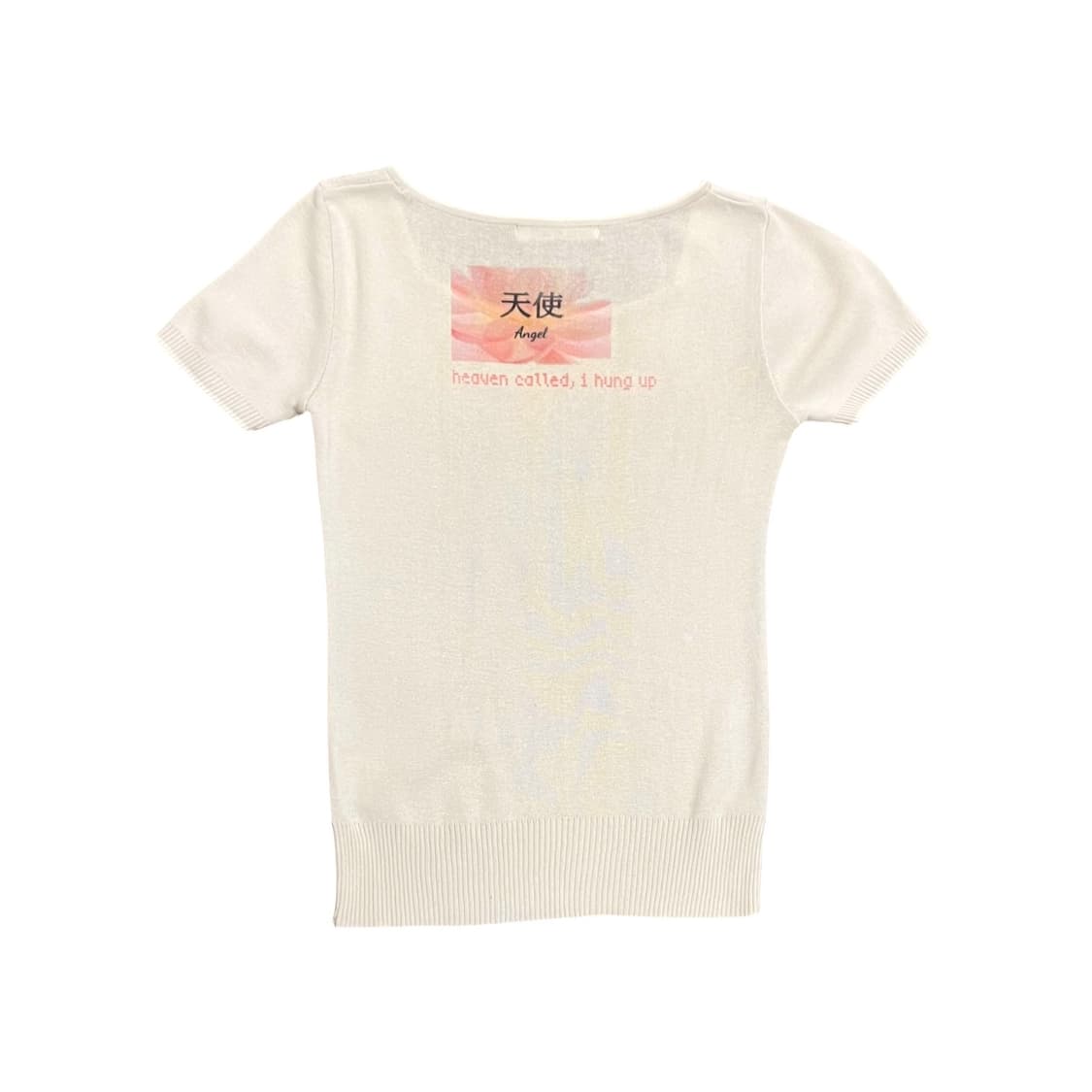 Angel Ivory Short Sleeve Knit in 상품이미지3