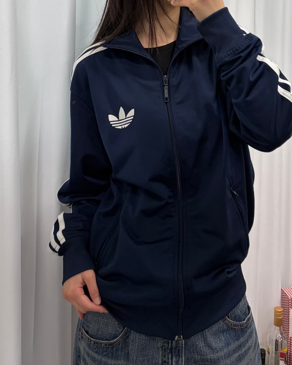 [S-M]아디다스 구형 파이어버드 네이비 트랙탑 져지 상품이미지1