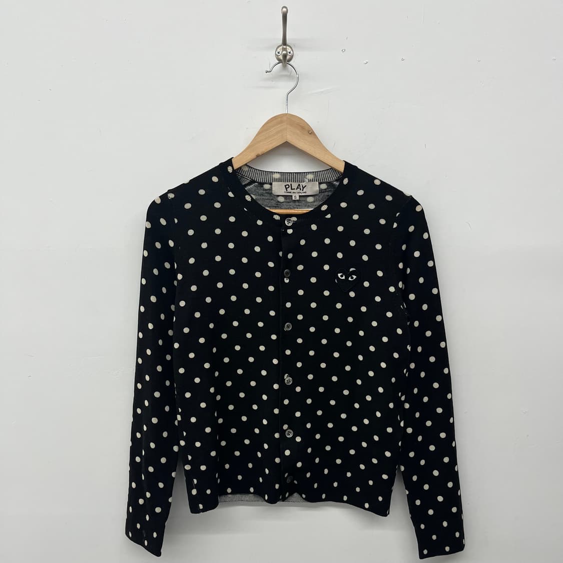 꼼데가르송 플레이 도트 가디건 블랙 여s 상품이미지1