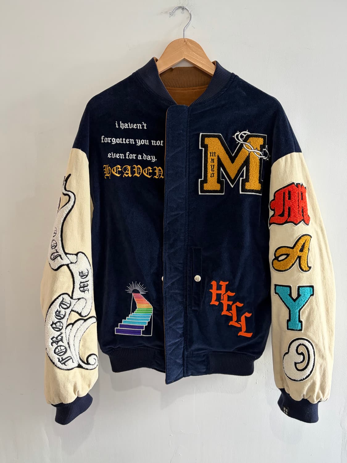 재팬 Mayo forget me net 리버시블 바시티자켓 상품이미지1