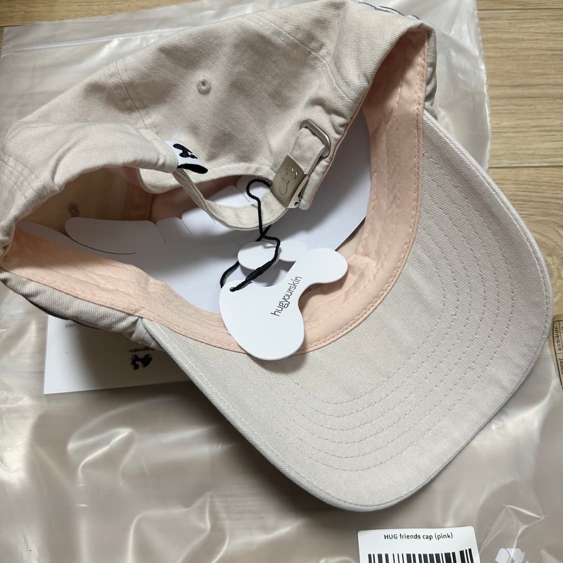 새상품 허그유어스킨 모자 핑크 상품이미지2