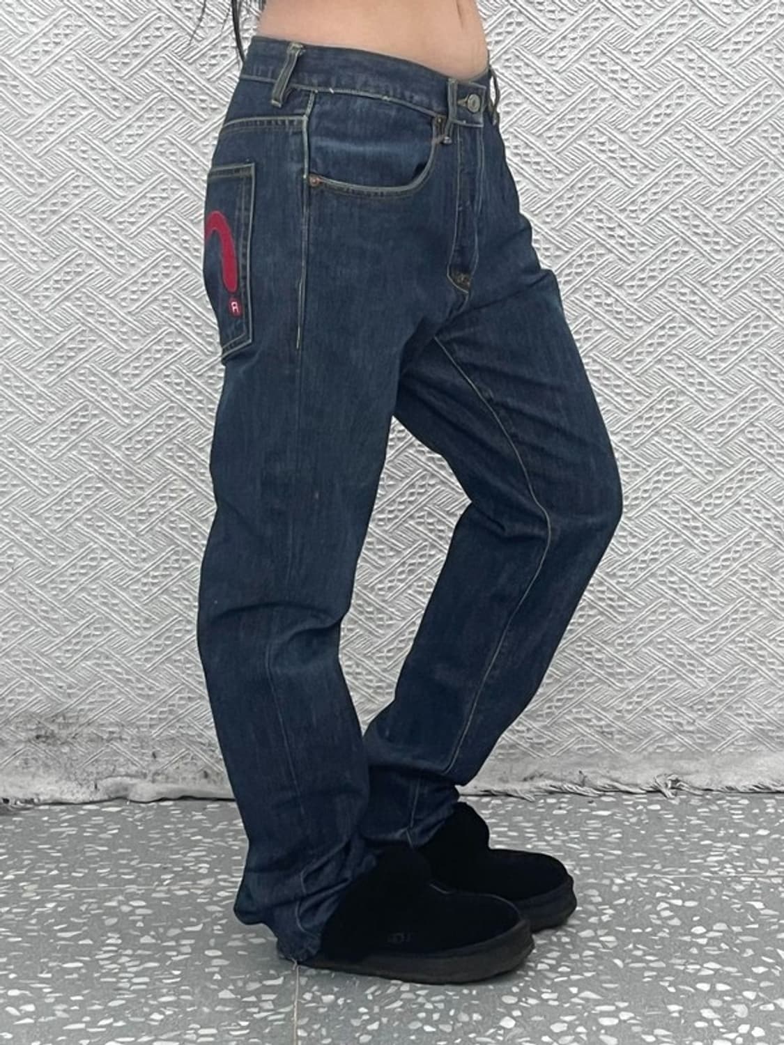 에비수 올드스쿨 키치 포켓 프린팅 데님 팬츠 32인치 C08913 상품이미지2