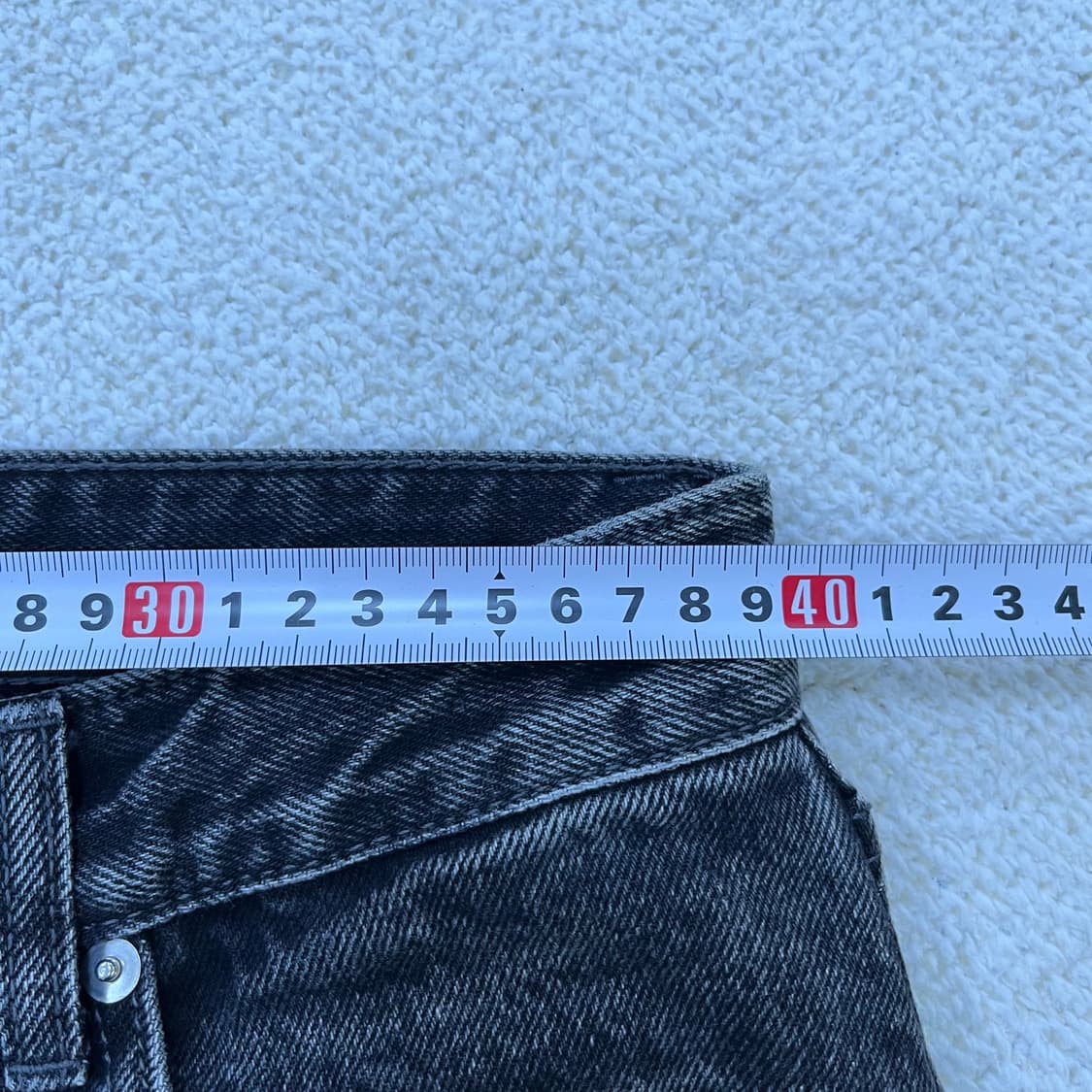 실측확인 모드나인 여성 흑청 데님 0316M 상품이미지5