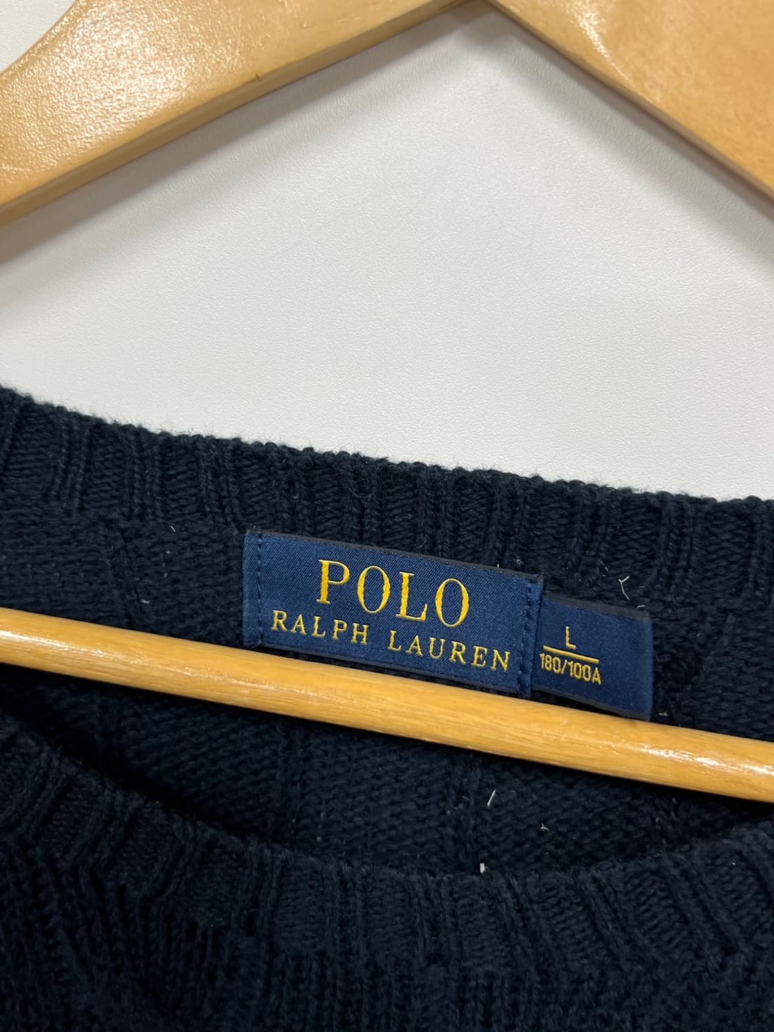 폴로 랄프로렌 네이비 케이블 꽈배기 니트 상품이미지3