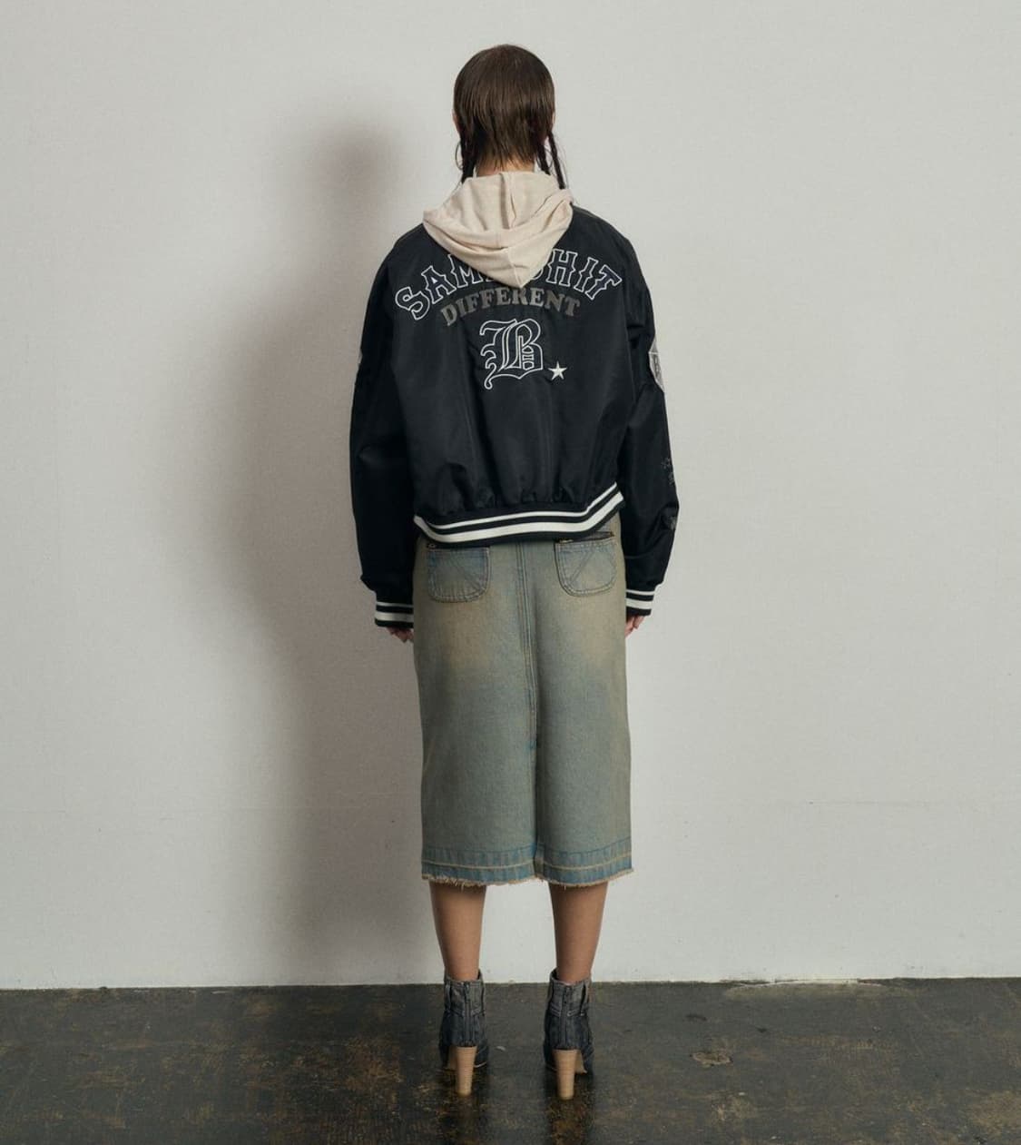 배디 바시티자켓 (Varsity Baseball Jacket Black) 상품이미지2