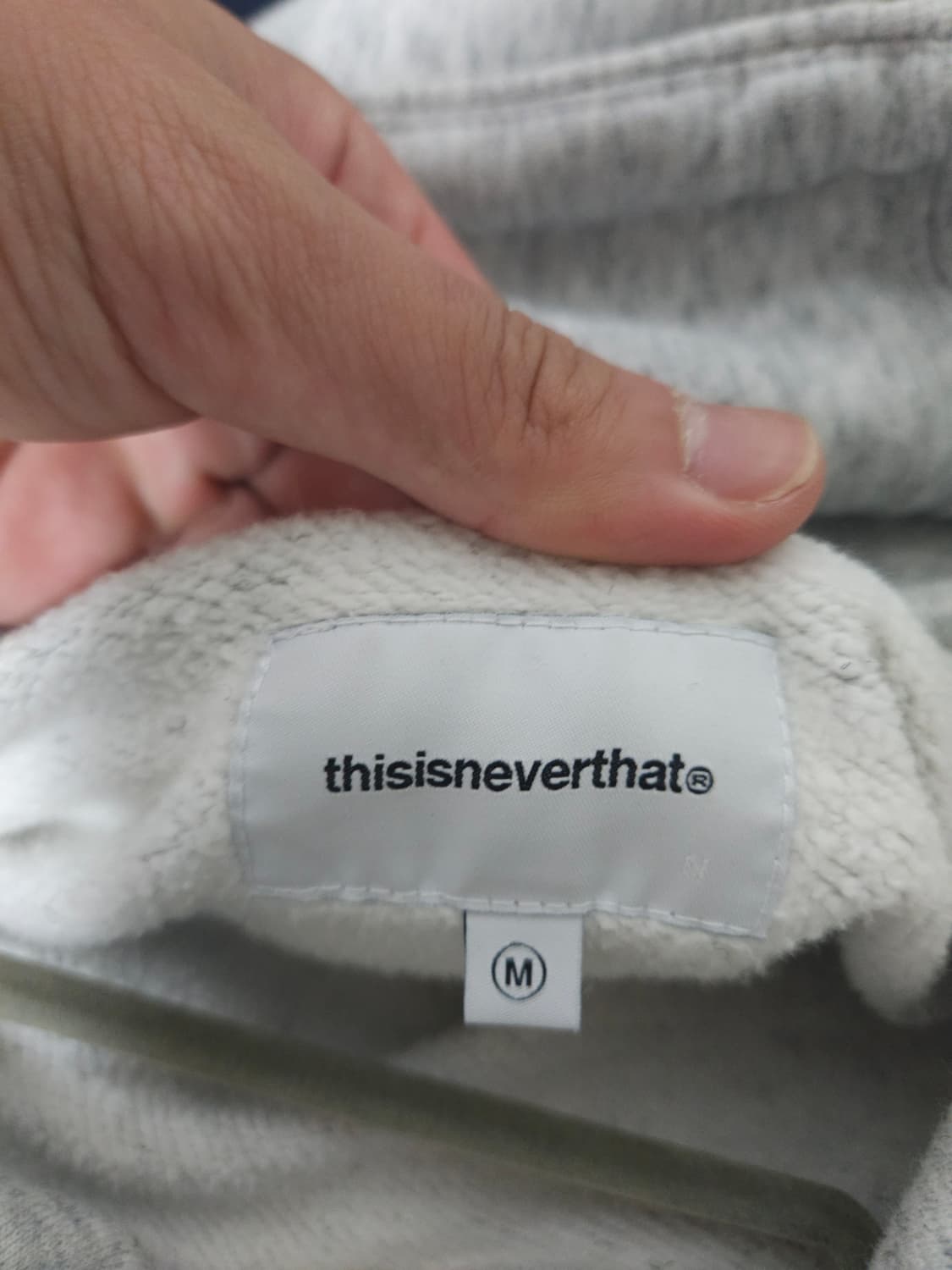 디스이스네버뎃 화이트 후드티 M 상품이미지2