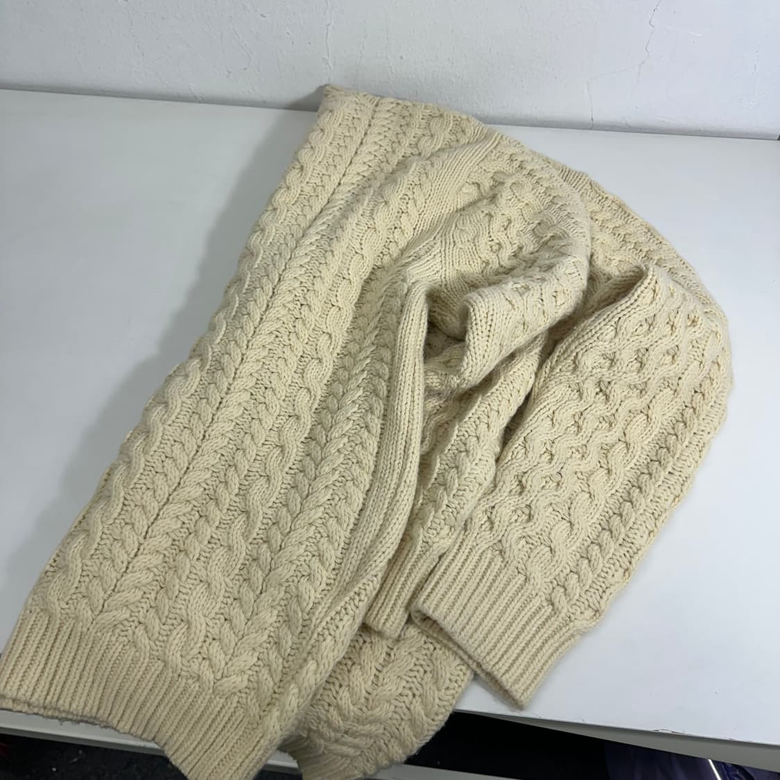 우먼FREE PLACOR 플라코르 크림 꽈배기니트 상품이미지5