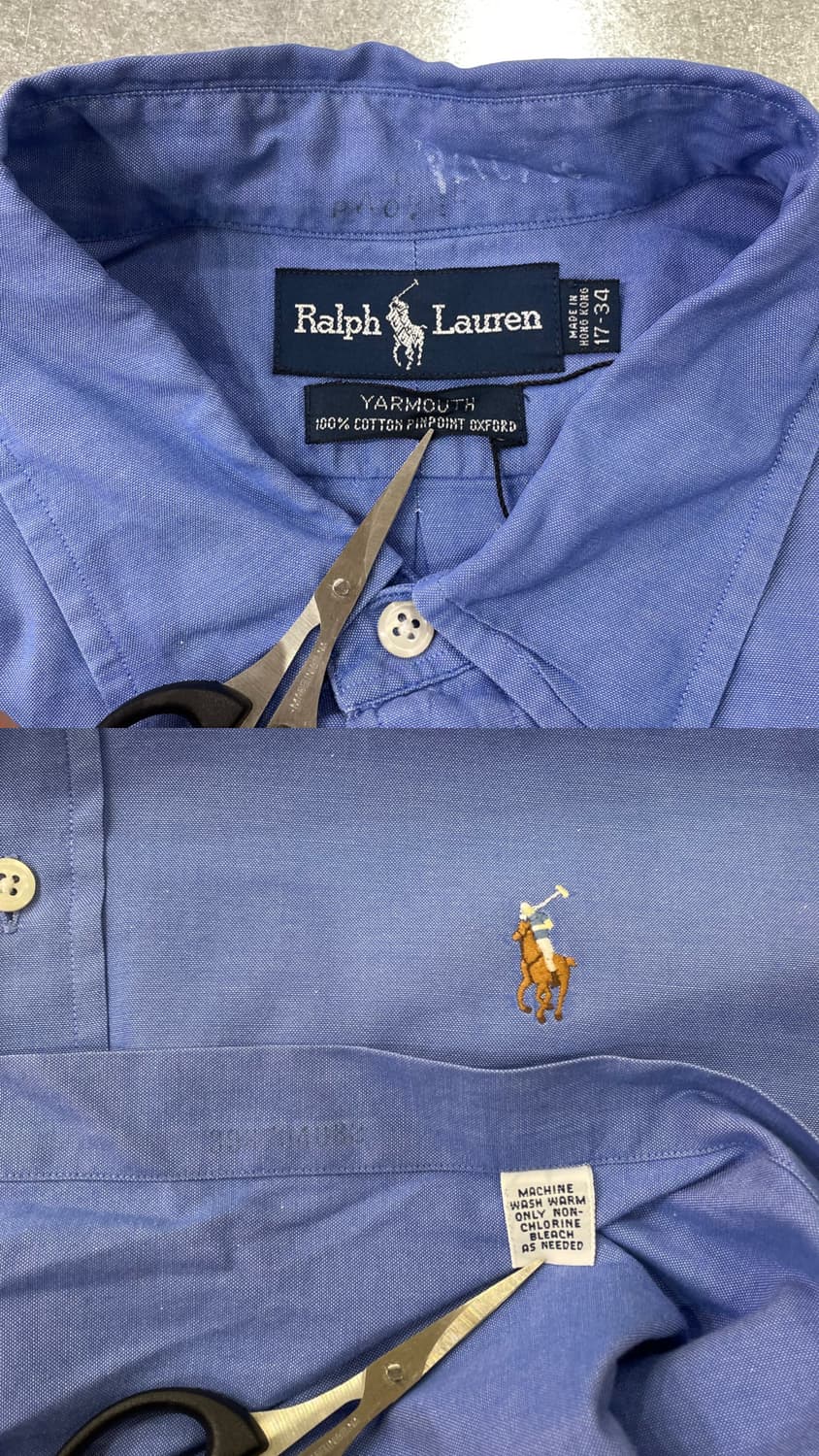 (17 1/2) POLO 폴로 랄프로렌 솔리드 셔츠 야머스핏 상품이미지9