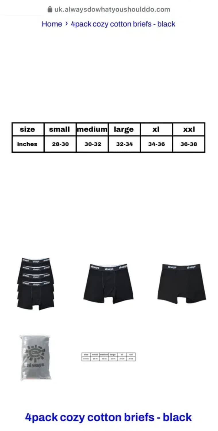 adwysd always 박서 브리프 새깅 팬티 상품이미지2