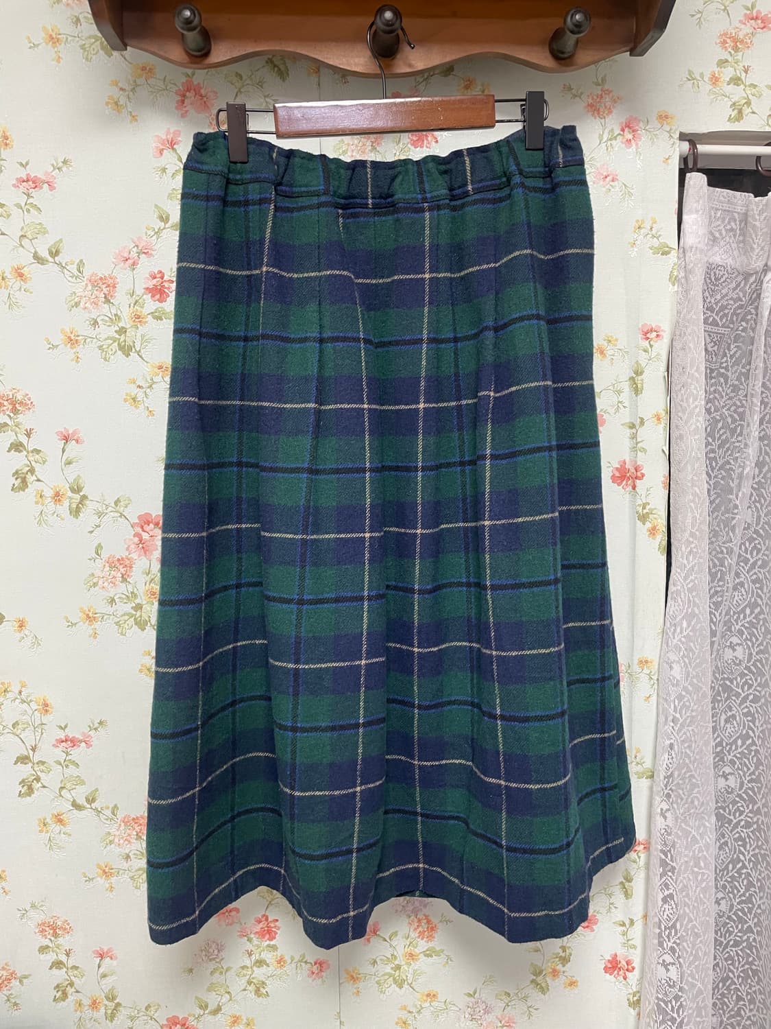 체크 미디 스커트 상품이미지2