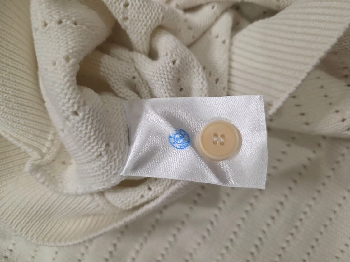 인사일런스 펀칭 코튼 반팔 니트(크림) 상품이미지3