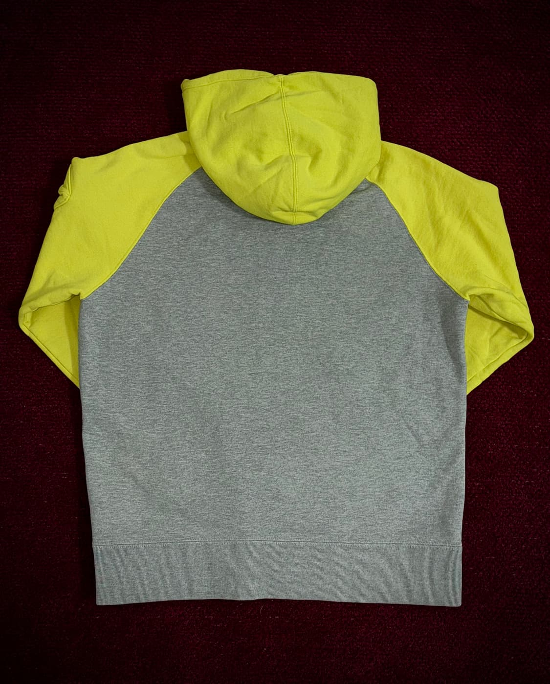 나이키 올드스쿨 레글런 코튼 후드집업 그레이/옐로우 100 상품이미지2