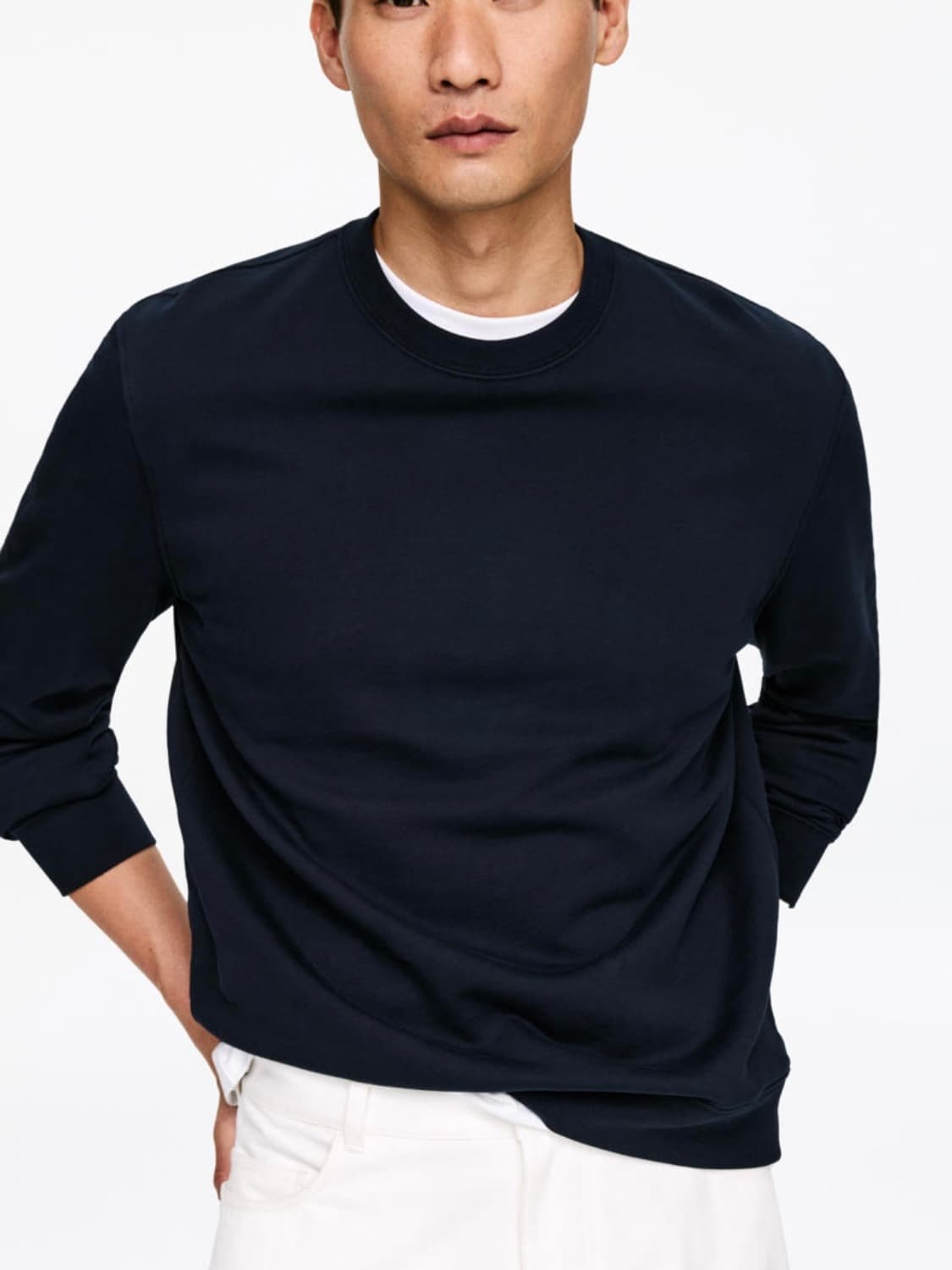 ARKET 아르켓 미드웨이트 스웻셔츠 다크블루 L 새상품 상품이미지2