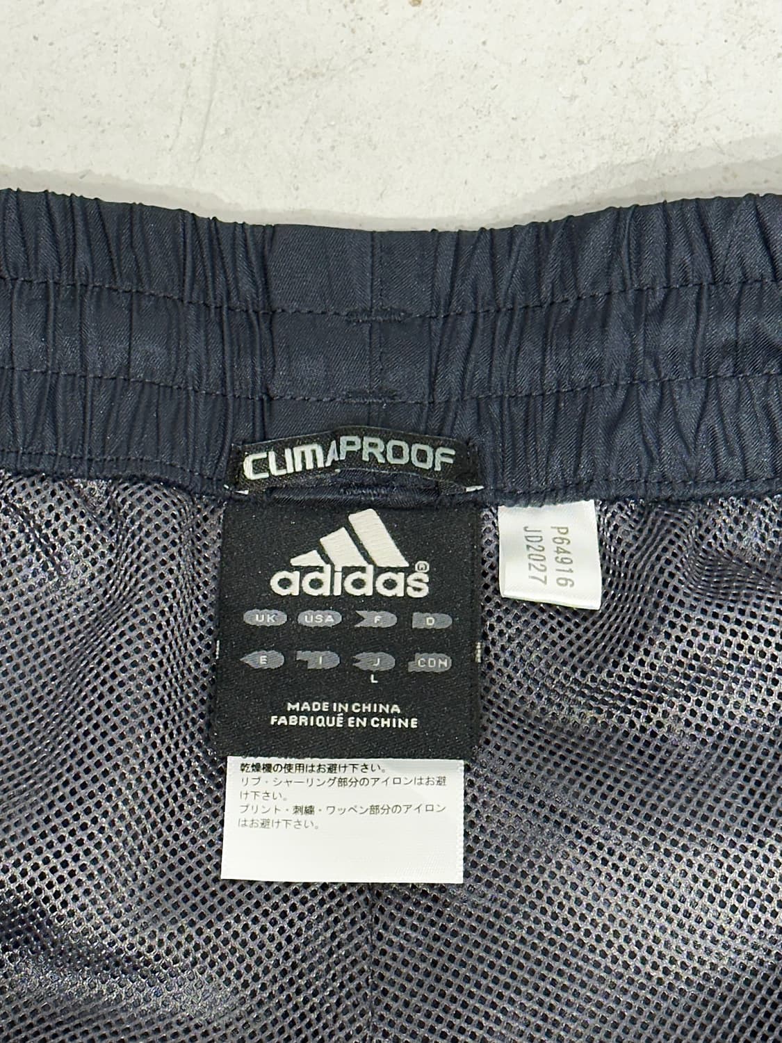 아디다스 네이비 그레이 사이드 라인 와이드 트랙 팬츠 L 상품이미지7