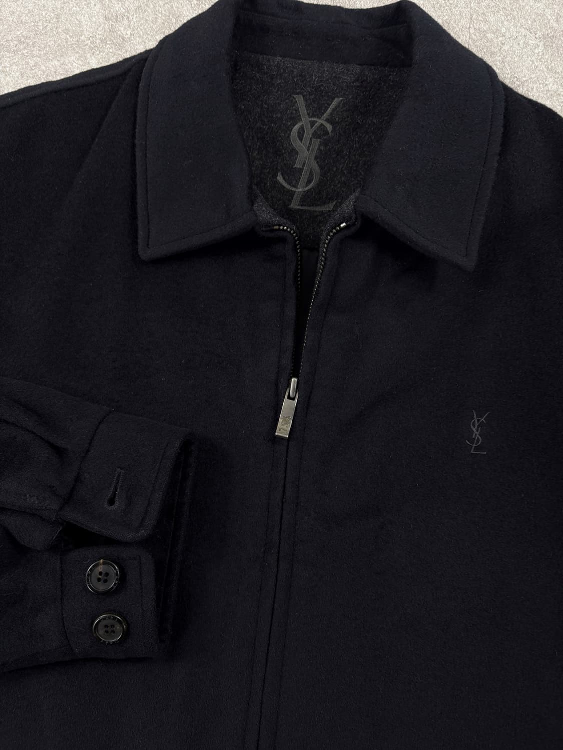 입생로랑 90‘ 울 블루종 자켓 상품이미지2