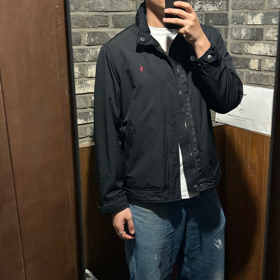 L) 폴로 랄프로렌 블랙 폴리쉘 히든후드 페리 자켓 상품이미지10