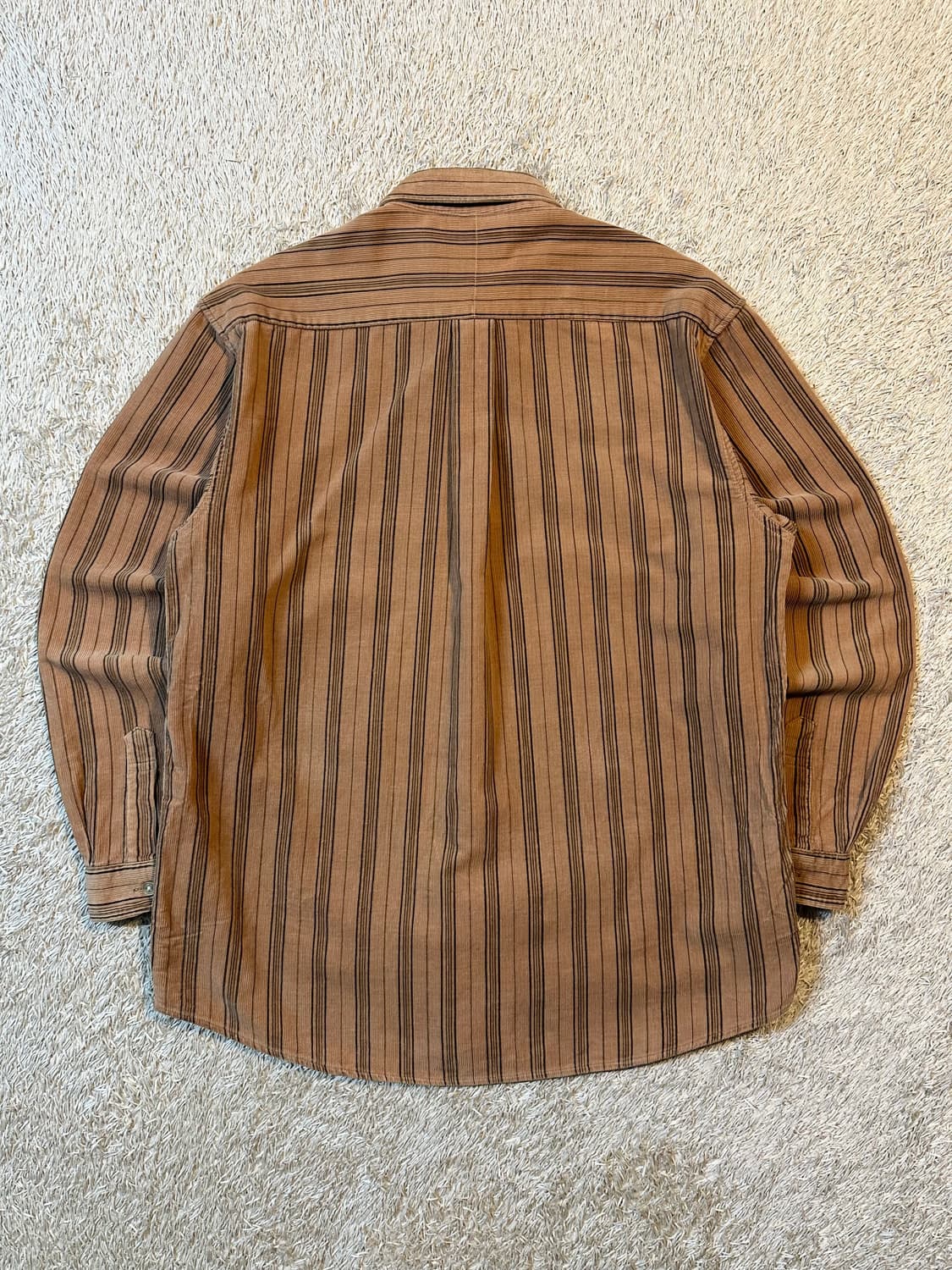 90's 폴로 랄프로렌 블랙포니 코듀로이 스트라이프 셔츠 브라운 상품이미지3